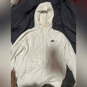 white nike tech hoodie